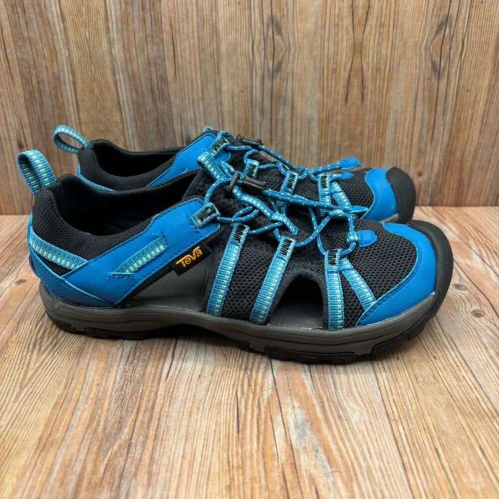 Teva Kids Unisex Manatee Water Hiking Sport Sandal Blue Graphite Size 4